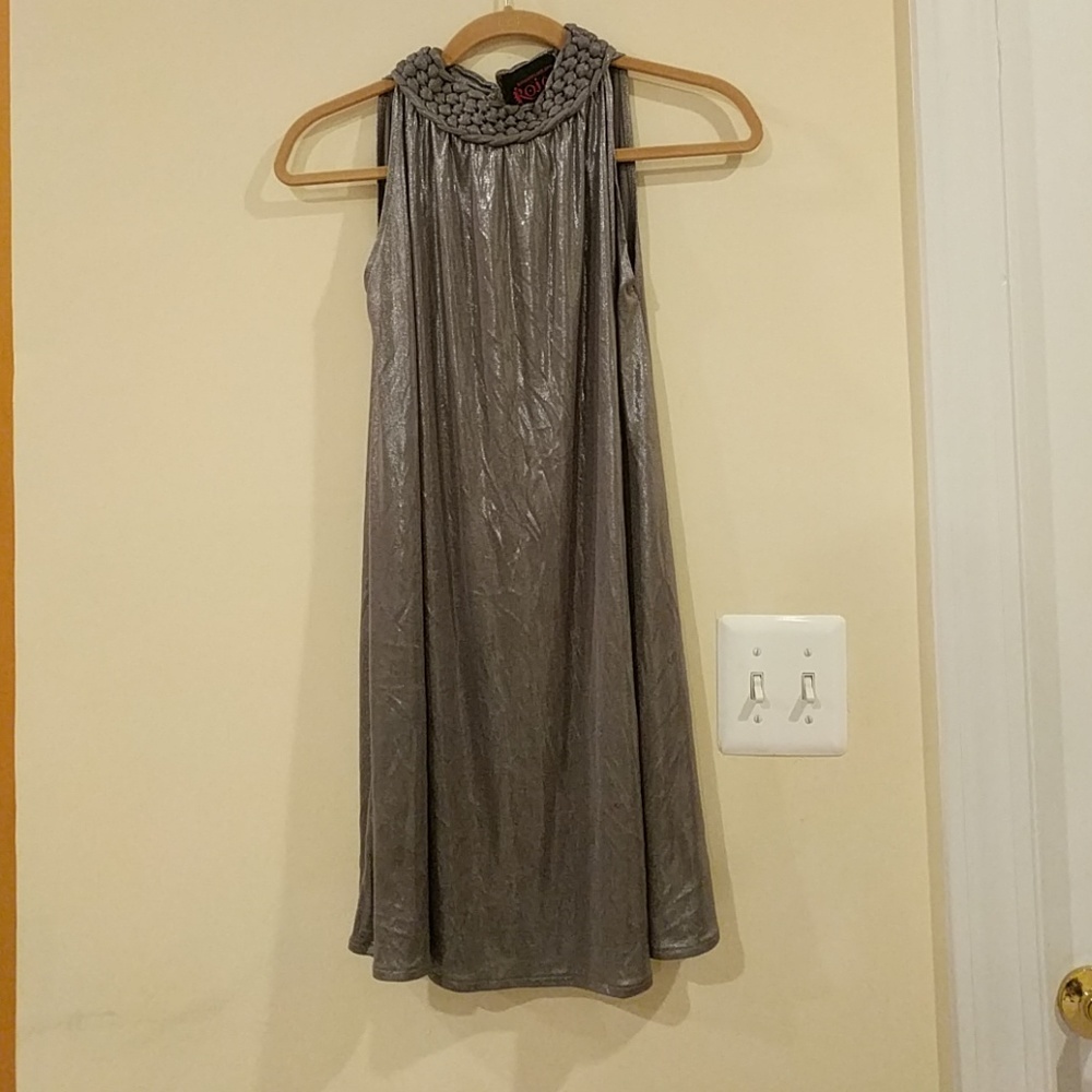 Metallic sleeveless dress